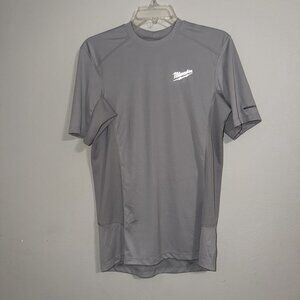 Milwaukee Workskin Mens Small S Gray Short Sleeve Performance Work Shirt Tee